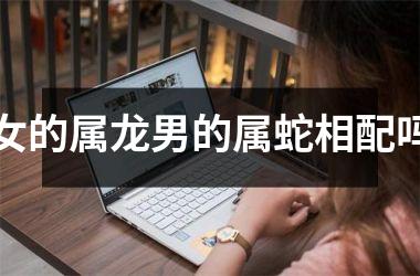 女的属龙男的属蛇相配吗