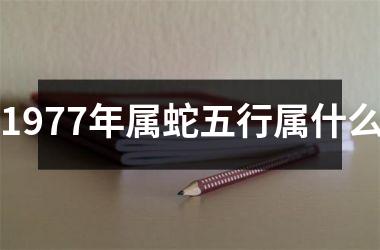 1977年属蛇五行属什么