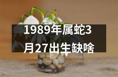 <h3>1989年属蛇3月27出生缺啥