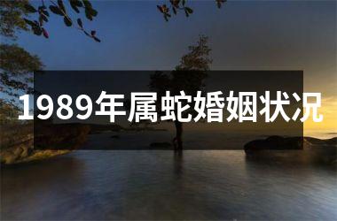 1989年属蛇婚姻状况