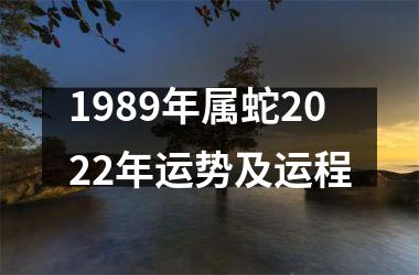 1989年属蛇2022年运势及运程