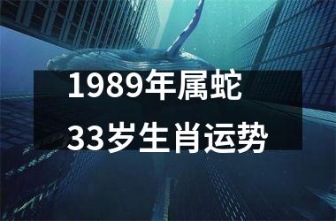 <h3>1989年属蛇33岁生肖运势