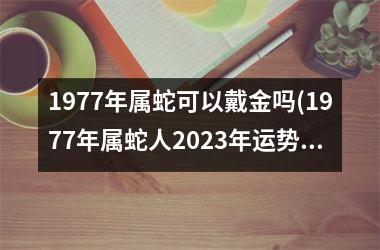 1977年属蛇可以戴金吗(1977年属蛇人2025年运势运程每月运程)