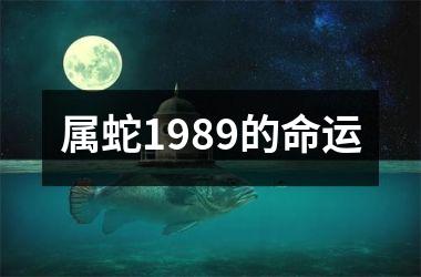 属蛇1989的命运