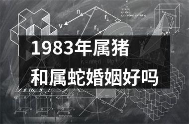 <h3>1983年属猪和属蛇婚姻好吗