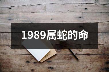 1989属蛇的命
