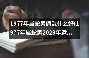 1977年属蛇男佩戴什么好(1977年属蛇男2025年运势及运程每月运程)