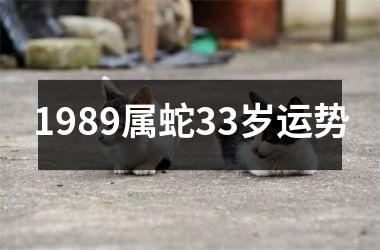 1989属蛇33岁运势