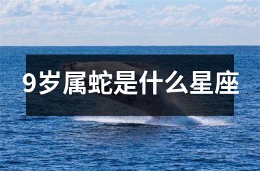 9岁属蛇是什么星座