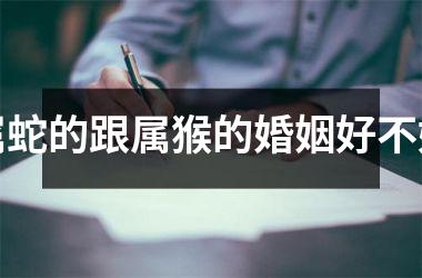 属蛇的跟属猴的婚姻好不好