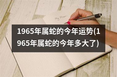 1965年属蛇的今年运势(1965年属蛇的今年多大了)