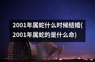 <h3>2001年属蛇什么时候结婚(2001年属蛇的是什么命)