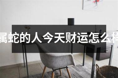 属蛇的人今天财运怎么样