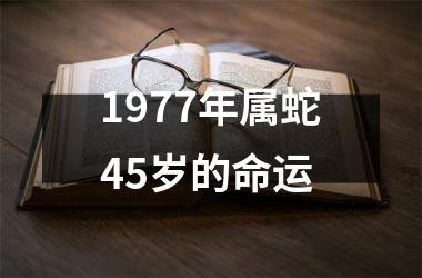 1977年属蛇45岁的命运