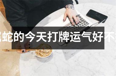 <h3>属蛇的今天打牌运气好不好