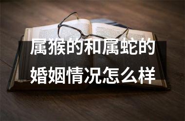 <h3>属猴的和属蛇的婚姻情况怎么样