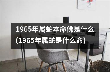 1965年属蛇本命佛是什么(1965年属蛇是什么命)