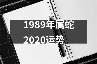 1989年属蛇2020运势