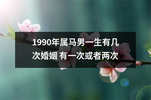 1990年属马男一生有几次婚姻有一次或者两次