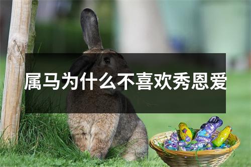 属马为什么不喜欢秀恩爱