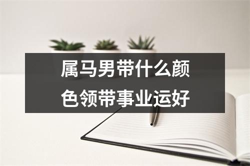属马男带什么颜色领带事业运好