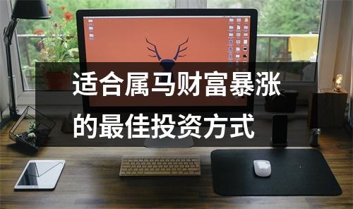 适合属马财富暴涨的佳投资方式