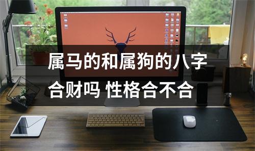 属马的和属狗的八字合财吗性格合不合