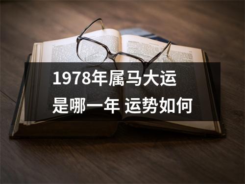 1978年属马大运是哪一年运势如何