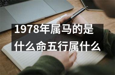 1978年属马的是什么命五行属什么