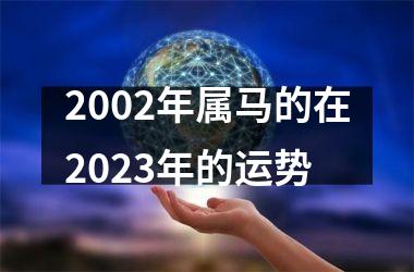 2002年属马的在2023年的运势