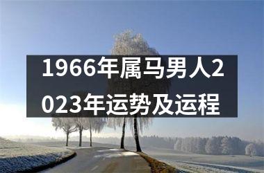 1966年属马男人2023年运势及运程