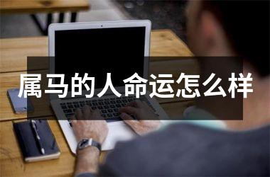 <h3>属马的人命运怎么样