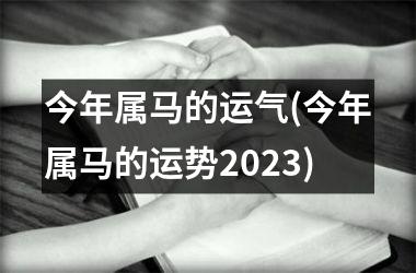 今年属马的运气(今年属马的运势2025)