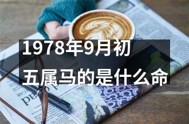 1978年9月初五属马的是什么命