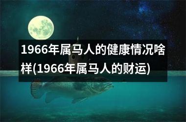 1966年属马人的健康情况啥样(1966年属马人的财运)