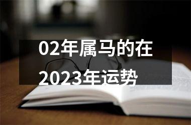 02年属马的在2023年运势