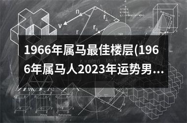 1966年属马佳楼层(1966年属马人2023年运势男性)