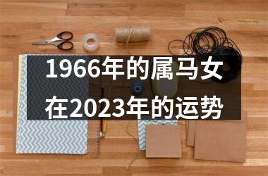 1966年的属马女在2023年的运势