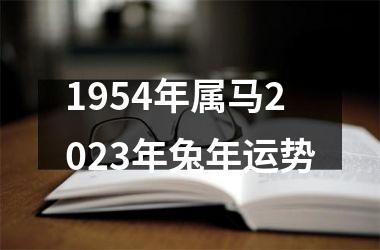 1954年属马2023年兔年运势