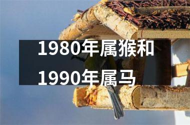 1980年属猴和1990年属马