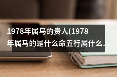 <h3>1978年属马的贵人(1978年属马的是什么命五行属什么)