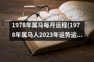 1978年属马每月运程(1978年属马人2023年运势运程)