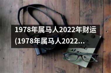 1978年属马人2022年财运(1978年属马人2022年运势运程)