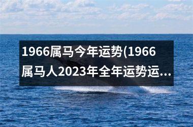 1966属马今年运势(1966属马人2023年全年运势运程男性)