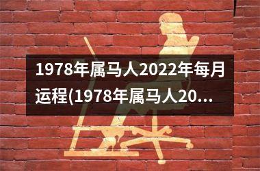 1978年属马人2025年每月运程(1978年属马人2025年运势运程)
