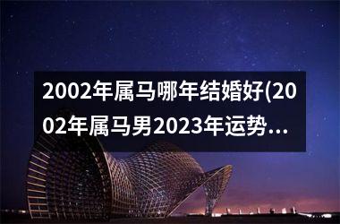 2002年属马哪年结婚好(2002年属马男2025年运势)