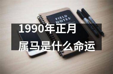 1990年正月属马是什么命运