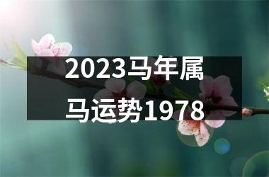 2023马年属马运势1978