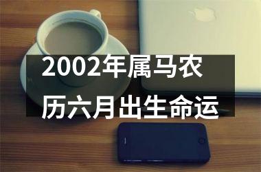 2002年属马农历六月出生命运