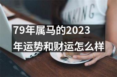 79年属马的2023年运势和财运怎么样